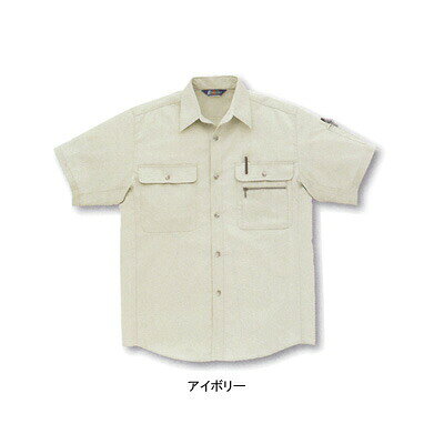 作業服 BC327XL4L〜5L他のサイズを選ぶ●● 商品説明●春夏用●素材：ポリエステル65％・綿35％（ペット混率15％）●グリーン購入法対応商品、男女兼用、トリカット、帯電防止素材、アイボリー系●サイズ：S（着丈/69、肩巾/44、袖丈/23、胸囲/106）、M（着丈/72、肩巾/46、袖丈/24、胸囲/110）、L（着丈/75、肩巾/48、袖丈/25、胸囲/114）、LL（着丈/78、肩巾/50、袖丈/26、胸囲/118）、XL（着丈/78、肩巾/52、袖丈/27、胸囲/122）、4L（着丈/80、肩巾/54、袖丈/28、胸囲/132）、5L（着丈/80、肩巾/56、袖丈/29、胸囲/142）●カラー：アイボリー、ミントグリーン、エクルマスタード、ネイビー、ブルー●機能：左胸ファスナー付、Wポケット、左胸ペン差し付、ファスナー付Wポケット、左袖ペン差し付、トリカット●ファスナー/ポケット：金属●ボタン/プラスチック商品仕様●グリーン購入法対応。脇下のツッパリ感を抑え、動きやすさをキープ。●ポリエステルの強さと綿の吸汗性をあわせ持った素材です。ペットボトルから作ったリサイクル糸使用のグリーン購入法対応素材です。1001327コーディネイト商品半袖ラグラントリカットブルゾンBC322長袖ラグラントリカットブルゾンBC321レディースツータックパンツBC328長袖トリカットシャツBC329ワンタックパンツBC323ワンタックカーゴパンツBC325