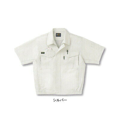 作業服 BC14100XL4L〜5L他のサイズを選ぶ●● 商品説明●春夏用●素材：ポリエステル65％・綿35％（ペット混率15％）●グリーン購入法対応商品、トリカット、帯電防止素材、シルバー系●サイズ：S（着丈/60、肩巾/46、袖丈/23、胸囲/108）、M（着丈/62、肩巾/48、袖丈/24、胸囲/112）、L（着丈/64、肩巾/50、袖丈/25、胸囲/116）、LL（着丈/66、肩巾/52、袖丈/26、胸囲/120）、XL（着丈/68、肩巾/54、袖丈/27、胸囲/124）、4L（着丈/68、肩巾/56、袖丈/28、胸囲/132）、5L（着丈/68、肩巾/58、袖丈/28、胸囲/140）●カラー：シルバー、ネイビー、アイスブルー、ライトグリーン●機能：両脇内ポケット・左内小ポケット付、背裏メッシュ、左胸ペン差し付、左袖ペン差し付、右胸携帯電話ポケット、背中ノーフォークメッシュ、トリカット＋脇下メッシュ、涼サイド●ファスナー/フロント：プラスチック（引き手 金属）●ボタン/プラスチック●氏名片布付商品仕様●スムーズな動きをサポートするトリカット採用。メッシュ仕様で涼しい着心地。●ポリエステルの強さと綿の吸汗性をあわせ持った素材です。ペットボトルから作ったリサイクル糸使用のグリーン購入法対応素材です。●サンイオネス：マイナスイオン素材。サンイオネスが放出するマイナスイオンが血液循環を促進。体をいやし、健康と快適をサポートします。商品の一部に使用しています。100114100コーディネイト商品長袖ブルゾンBC14101ツータックパンツBC14104半袖シャツBC14107長袖シャツBC14109ツータックカーゴパンツBC14105
