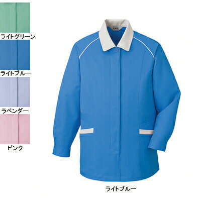 作業服 42805XL4L〜5L他のサイズを選ぶ●●商品説明●秋冬用●素材：エコペットマルチギャバ●混率：ポリエステル100％(リサイクル素材55％使用)●サイズ：S(胸囲/99、裄丈/70、着丈/64)、M(胸囲/103、裄丈/73、着丈/66)、L(胸囲/107、裄丈/76、着丈/68)、LL(胸囲/112、裄丈/78、着丈/69)、XL(胸囲/119、裄丈/80、着丈/69)、4L(胸囲/126、裄丈/81、着丈/69)、5L(胸囲/134、裄丈/82、着丈/70)●カラー：ライトブルー、ライトグリーン、ピンク、ラベンダー※42800・46804・46814・42801にはピンクはございません。●関連商品※42800エコ製品制電ブルゾン※46804エコ製品制電長袖シャツ※42801エコ製品制電ツータックパンツ※46814エコ製品制電半袖シャツ※42806エコ製品制電レディースツータックパンツ商品仕様●ビルメンテナンス＆製造業に最適の、ペアユニフォーム。ストレッチ性、制電性はもちろん、パイピングを生かしたラグラン袖仕様は、脇のだぶつきを抑えスタイルすっきり。清潔感溢れるパステルカラーも魅力です。104042805コーディネイト商品エコ製品制電ブルゾン42800エコ製品制電長袖シャツ46804エコ製品制電ツータックパンツ42801エコ製品制電半袖シャツ46814エコ製品制電レディースツータックパンツ42806