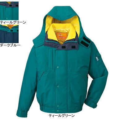 防寒着 480504LM〜LL他のサイズを選ぶ●●商品説明●秋冬用●素材：高密度タフタ●混率：本体（表地/ポリエステル100％、裏地/ポリエステルタフタ・中綿シンサレートライト30gキルト）、ライナー（表/ポリエステル起毛トリコット、裏/ポリエステルサテン・中綿50gキルト）●サイズ：M（胸囲/125、肩幅/54、袖丈/60、着丈/67）、L（胸囲/129、肩幅/56、袖丈/62、着丈/70）、LL（胸囲/135、肩幅/58、袖丈/62、着丈/73）、XL（胸囲/141、肩幅/60、袖丈/64、着丈/73）、4L（胸囲/147、肩幅/62、袖丈/66、着丈/75）●カラー：ティールグリーン、ダークブルー●関連商品※48053ダブルライナー防水防寒コート（フード付）※48051防水防寒パンツ商品仕様●ダブルライナーで温かさと軽さを調節。防水・透湿機能搭載。高機能中綿「シンサレート」で抜群の温かさを備えつつ、「ダブルライナー」で温度調整も可能。防水・透湿機能搭載で、雪や雨の日の作業に最適。104048050コーディネイト商品ダブルライナー防水防寒コート（フード付）48053ダブルライナー防水防寒パンツ48051