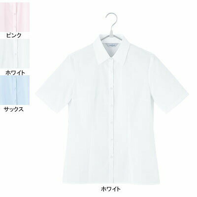 Work Clothes （Office） - 事務服・制服・オフィスウェア ピエ B2420-01 半袖ブラウス 17号-19号
