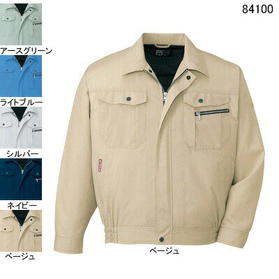 Long-Sleeved - 自重堂 作業服 84100 エコ3バリュー長袖ブルゾン XL 春夏用 作業着 メンズ ワークウェア jichodo かっこいい