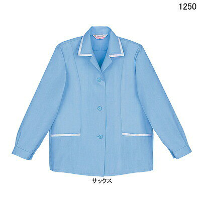 作業服 1250S〜LL4L他のサイズを選ぶ●● 商品説明●春夏用●素材：シルキッドトロ●混率：ポリエステル65％・綿35％●サイズ：S(胸囲/96、肩幅/36、袖丈/51、着丈/60)、M(胸囲/100、肩幅/38、袖丈/53、着丈/62)、L(胸囲/104、肩幅/40、袖丈/55、着丈/64)、LL(胸囲/108、肩幅/42、袖丈/56、着丈/66)、XL(胸囲/112、肩幅/44、袖丈/57、着丈/68)、4L(胸囲/120、肩幅/46、袖丈/57、着丈/68)●カラー：サックス●関連商品※1200製品制電半袖スモック※1300製品制電半袖スモック商品仕様●長い間、ワーカー達から愛され続けているユニフォーム。夏の作業を快適にこなせる素材や機能性、着心地を実現。●着れば着るほど良さがわかる愛らしいシンプルスモック。10401250コーディネイト商品製品制電半袖スモック1200製品制電半袖スモック1300