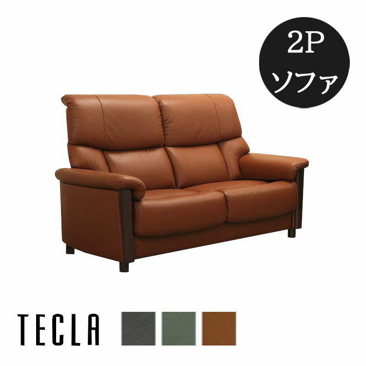 合成皮 - 開梱設置 2Pソファ TECLA テクラ LACTE ラクテ ハイバック 革 PVC レザー 高さ調節 お掃除ロボット 肘付き 2人掛け