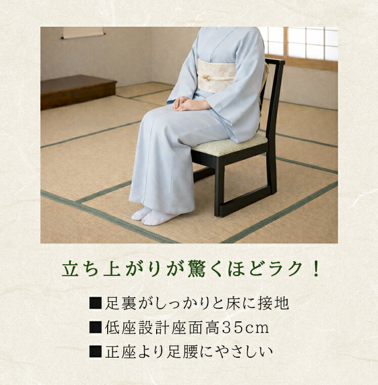 2脚セット ミドルタイプ 持ち手無し お座敷座...の紹介画像3