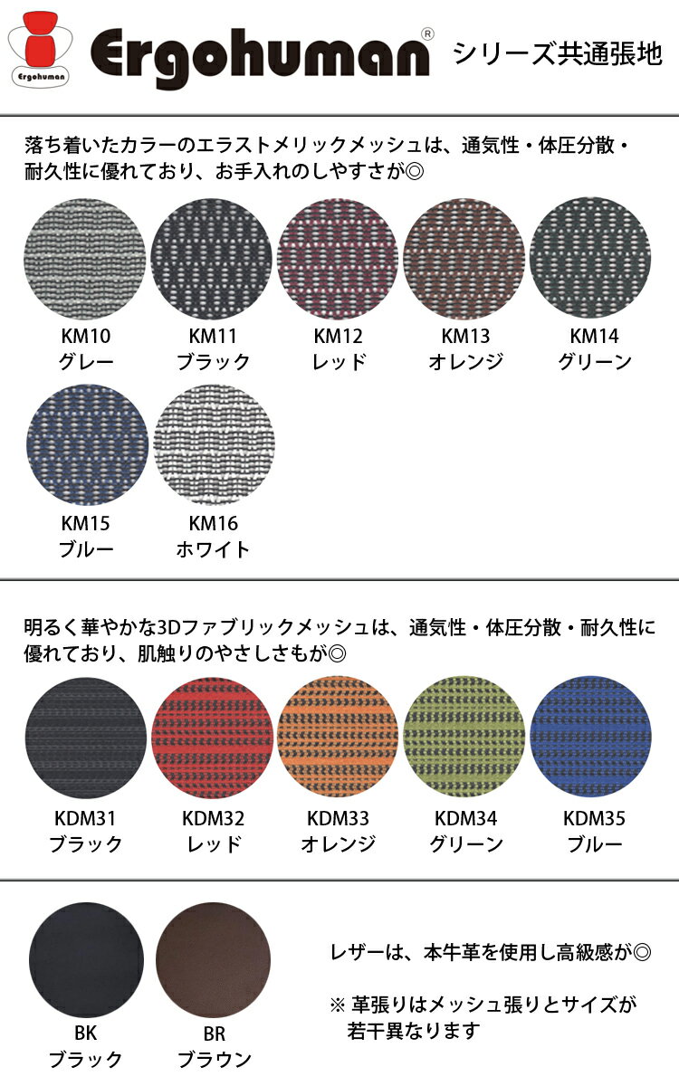 【9/4(月)20時〜777円OFFクーポン有】 【ハイタイプ】【メッシュ】【エンジョイH】Ergohuman ENJOY エルゴヒューマン【EJ-HAM EJ-HBM】 [3]