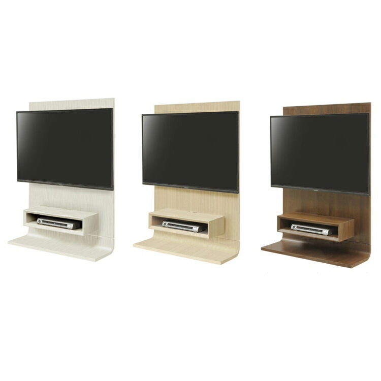 Rakuten - ※WH色以外完売/メーカー在庫限り/※ 壁掛けタイプ 薄型テレビ ウォールナット オーク 天然木 突板 省スペース テレビ台 バル