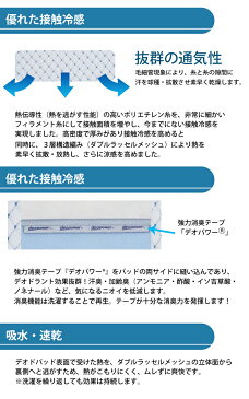 【ダブル 140×195cm】クールデオド パッドN 接触冷感 パワフル消臭 フランスベッド 日本製