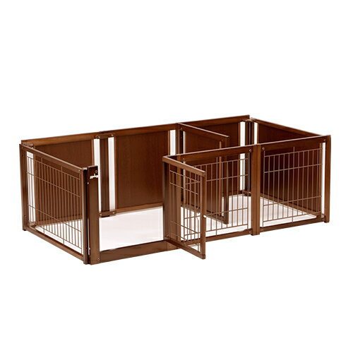 ペットサークル 据え置き サークル プラス F60 Lp ゲージ メッシュ 木製 小型犬 犬 サークル 多頭飼い 室内用 日本製 Kiinus ペット家具専門店キーヌス仕切り付きのペットサークル サークル内をきっちり分けてスッキリ清潔に トイレのしつけにも 外寸185cmx95cmで高さ