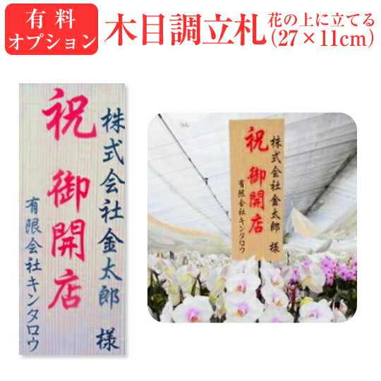 ※有料700円(税別)※小サイズ【木目調立札】有料700円(税別)★小サイズ★花より上に出るタイプ伸びる棒付【木目調立札小…