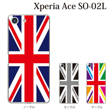 スマホケース docomo Xperia Ace SO-02L 用 ユニオンジャック イギリス国旗 ハードケース