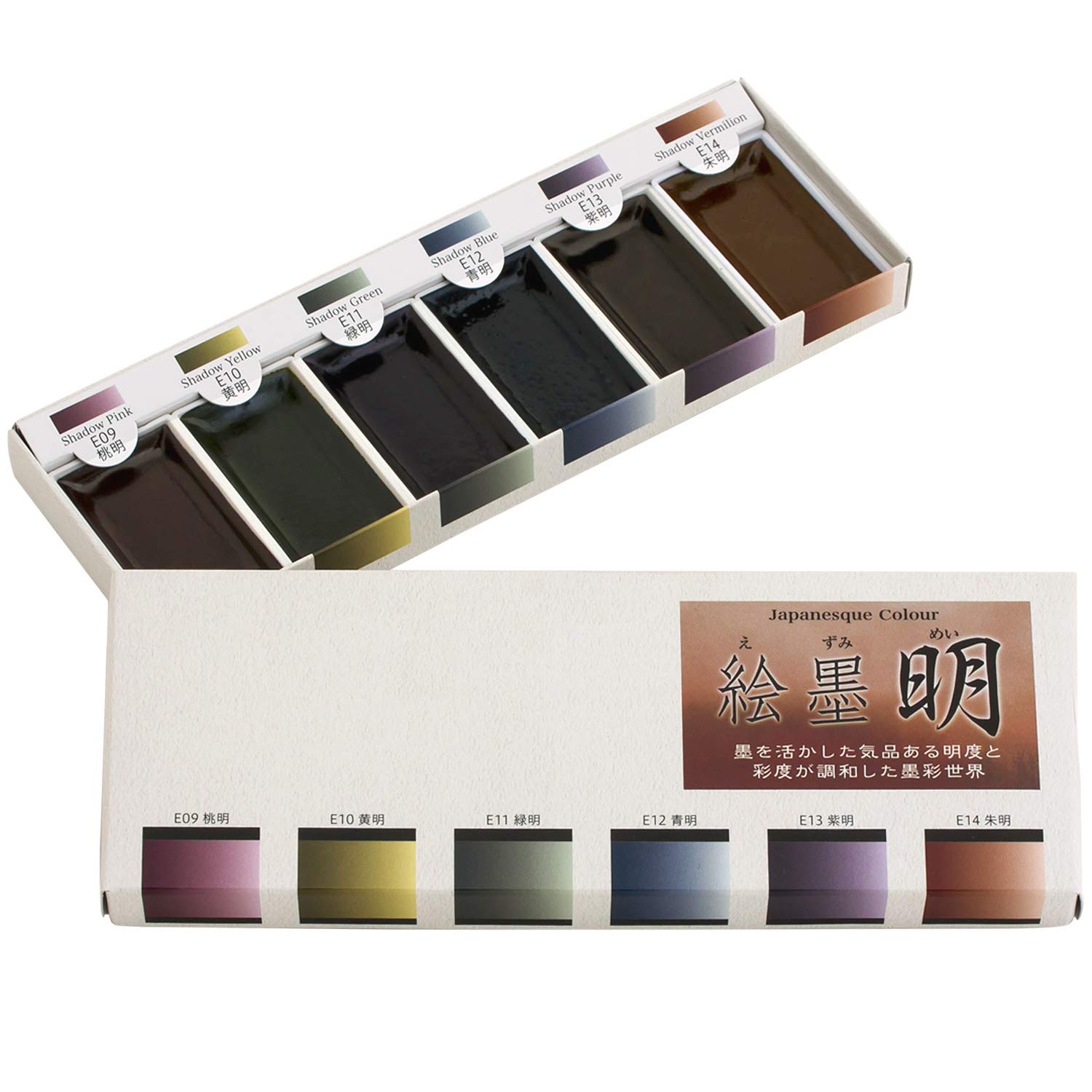 固形墨 絵墨 明 6色セット