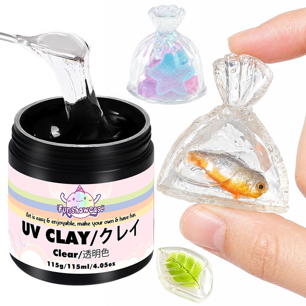 固形レジン 透明色 115g 粘土レジン 粘土ジェル クレイレジン 大容量 立体 3d こね...
