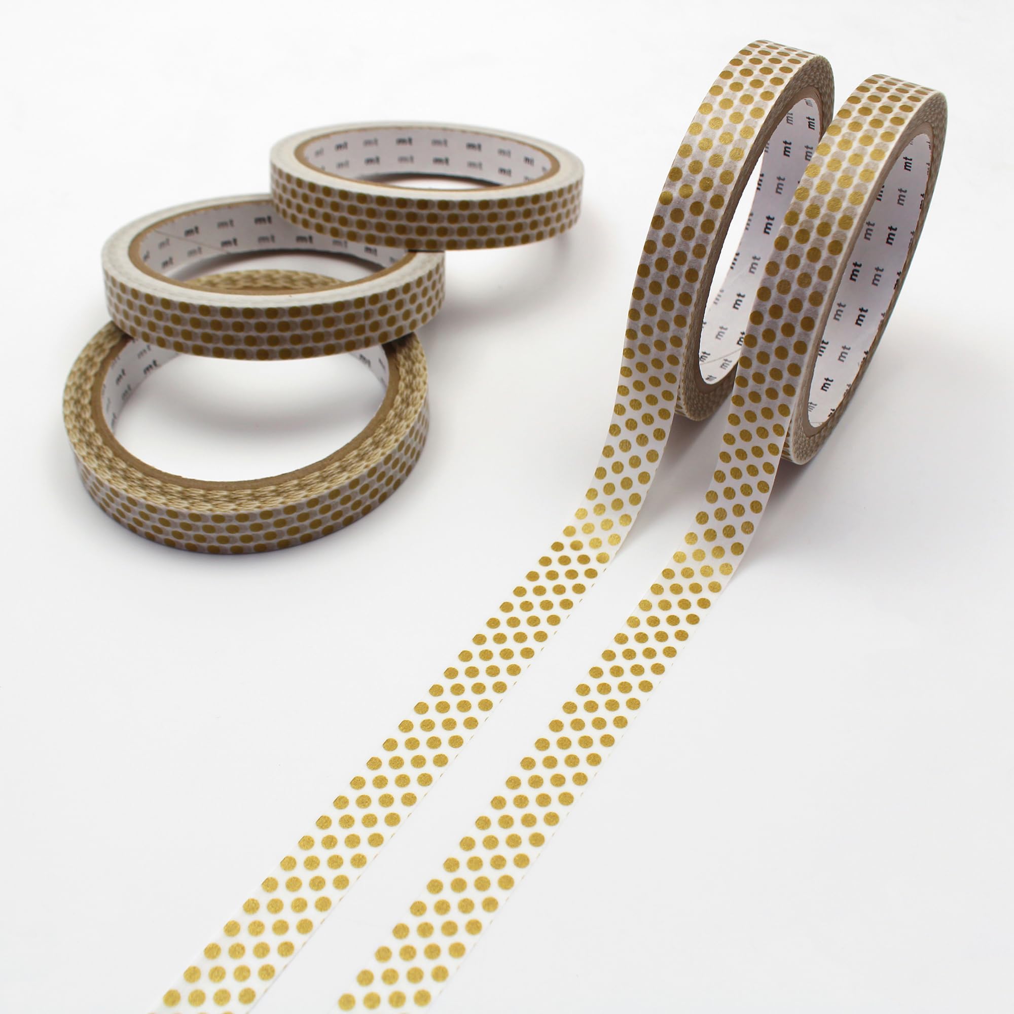 large core ドット金 5巻パック / マスキングテープ (強粘着/和紙)