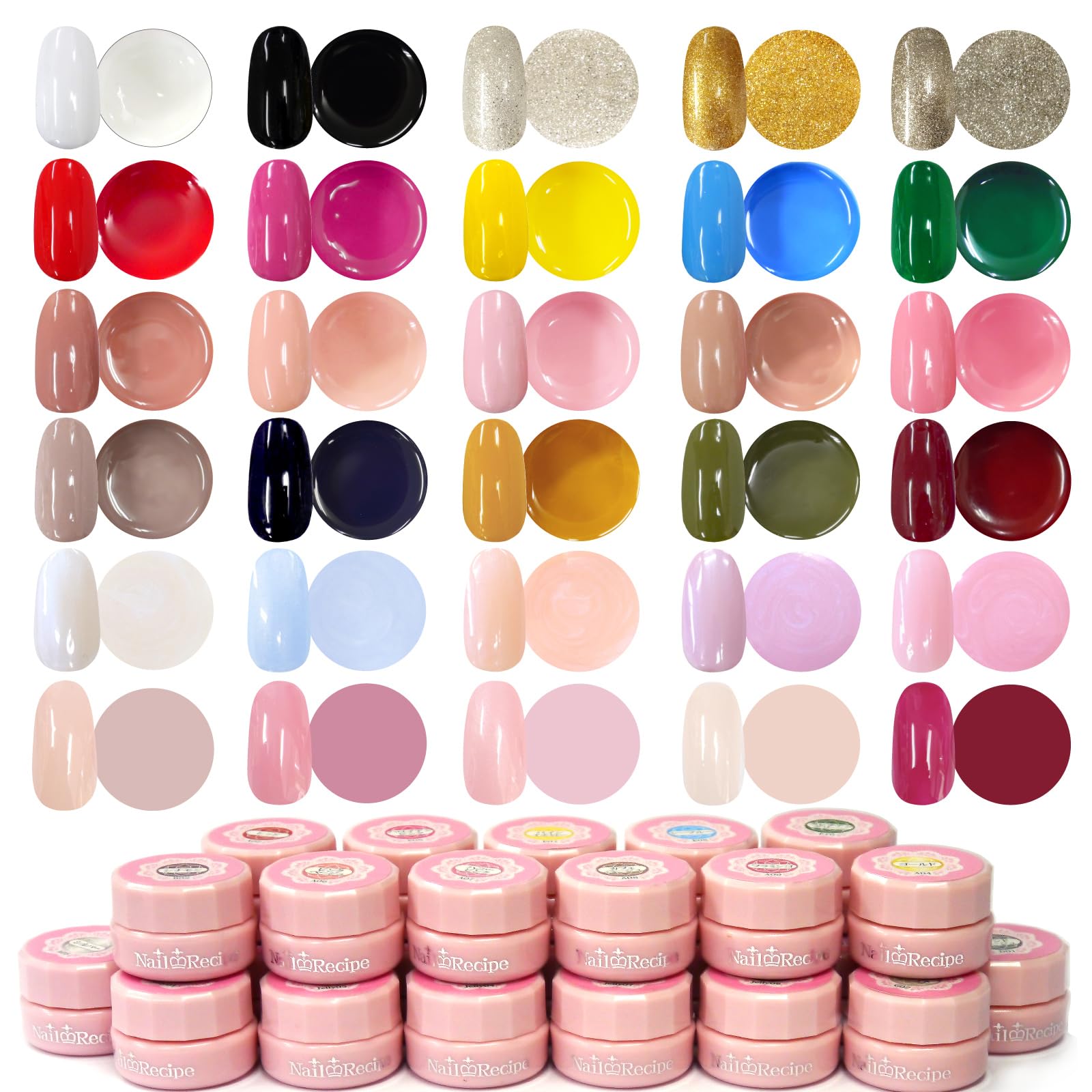 NailRecipe ジェルネイルセット 使える可愛いカラー30色セット