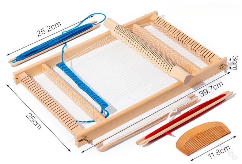 機織り機 編み機 織り機 卓上織り機 卓上手織機 多機能編みキット おもちゃ ギフト 操作簡単 木製調整..