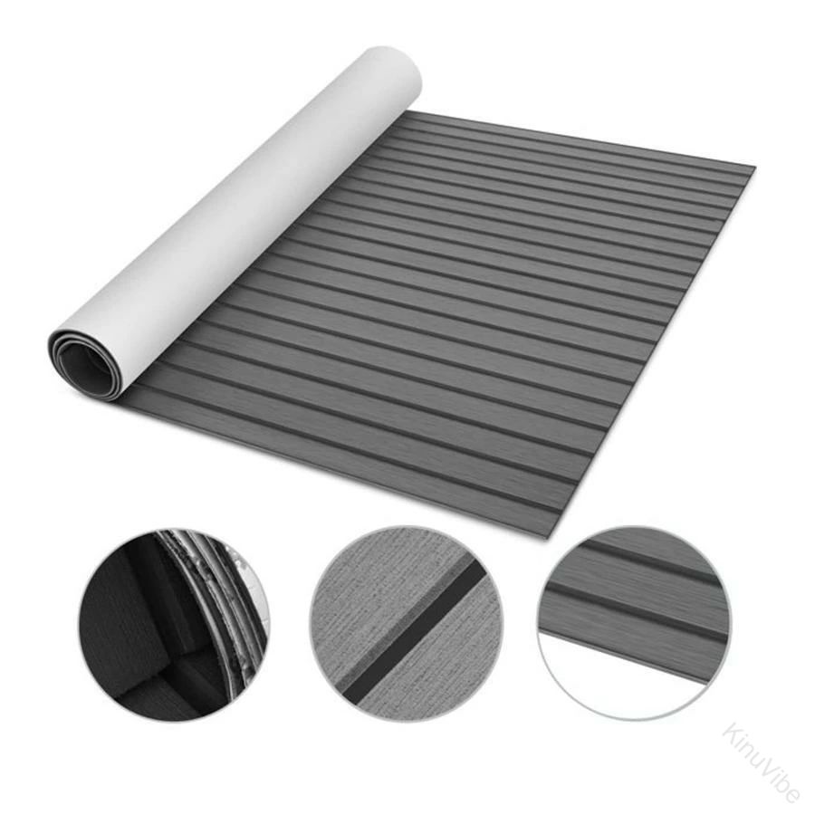 デッキマット滑り止めEVAフォーム人工チーク材ボートヨット用フローリングシートノンスリップ240×120×0.6cm耐久性抜群防水加工で安心使用可能