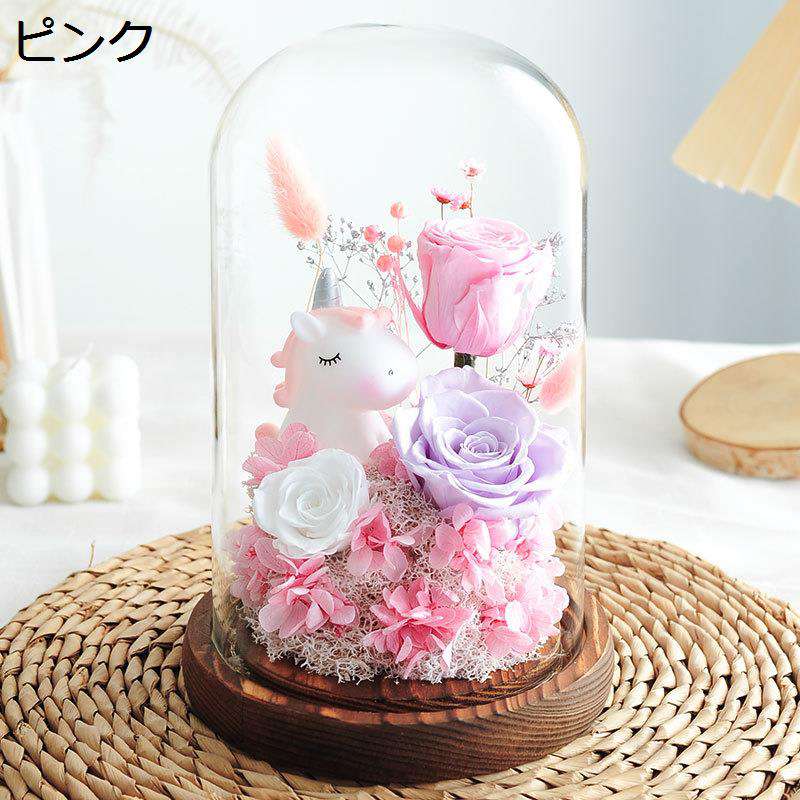 プリザーブドフラワーガラスドーム永...