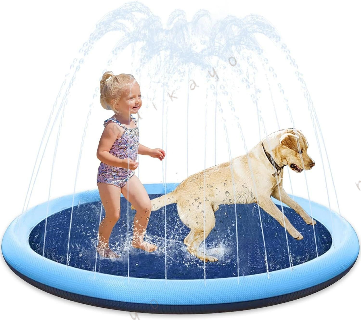ペットグッズ 噴水マット 噴水マット 水遊びマット 犬用スプリンクラー プレイマッ...