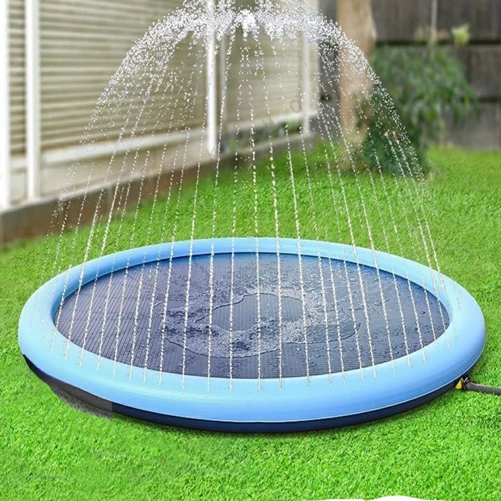 ペットグッズ 噴水マット 噴水マット 水遊びマット 犬用スプリンクラー プレイマッ...