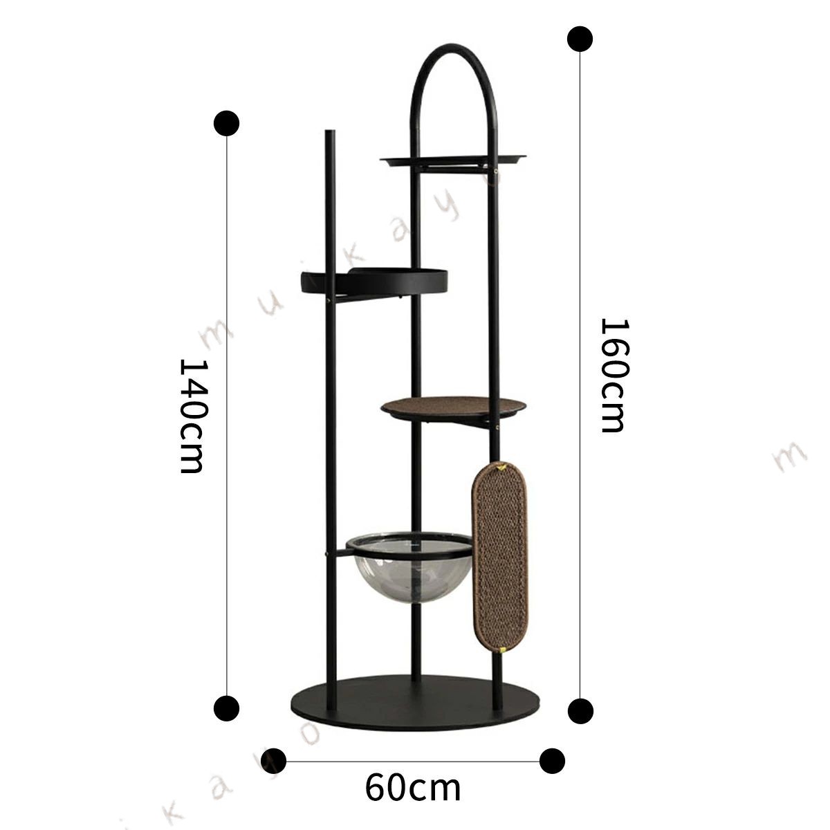 商 品 詳 細 ブランド VeroMan 素材 鉄 サイズ 60cmx60cmx160cm カラー ・ブラック 特徴 ・キャットタワー、猫ベッド、猫 、爪とぎが一体になった多機能キャットタワー。 ・宇宙カプセル風デザインで、猫が安心してくつろげるプライベート空間。 ・大きめサイズ設計で大型猫や多頭飼いにも対応。 ・安定感のある大型ベースで転倒しにくい設計。 ・室内インテリアになじむおしゃれなデザイン。 検索キーワード キャットタワー 猫ベッド 猫 キャット 爪とぎ 宇宙カプセル多頭飼い 検索ハッシュタグ #7785090 ※商品はモニターの発色によって実際のものと色が異なる場合がございます。 ※仕様・デザインは予告なく変更することがあります。