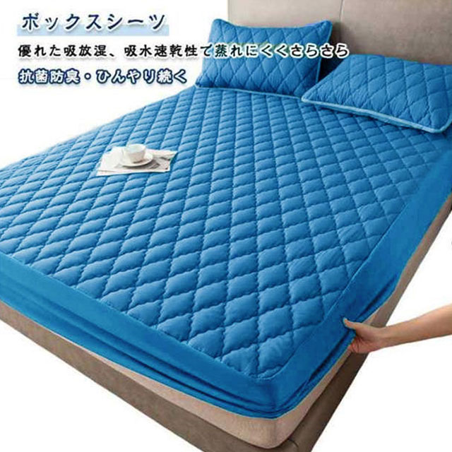 ボックスシーツ接触冷感敷きパッド一...
