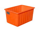 【貯水タンク-大型容器】モリマーサム樹脂 OPEN 角型容器 200L オレンジ SPE-200　＜大型・重量商品＞