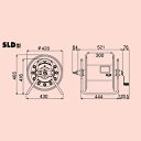 【散水作業用品-ホースリール】ハタヤ ステンノホースリール50Mホース付5分 (ホース内径15MM) タイプ SLD-50 3