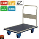 【100個限定!ノベルティプレゼント】 金象 静キャリー NS-300STL 積載荷重300kg ハンドル固定式 スチール台車 キャスター付き 静か 低騒音 軽...