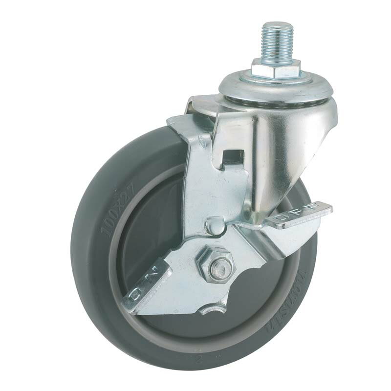 テラモト カート類・共用キャスター 100φ ストッパー付 ゴミ 回収 分別 商品 運搬 折畳み