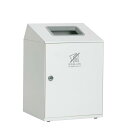 テラモト ニートLGF もえないゴミ用 オフホワイト 90L 角穴 スチール製 ゴミ箱 屑入れ 屋内用 分別回収(3)