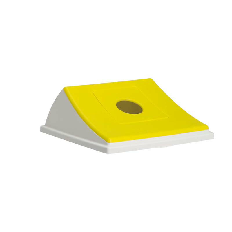 テラモト エコン ダストボックス＃90 (蓋) ビンカン用 丸穴 イエロー