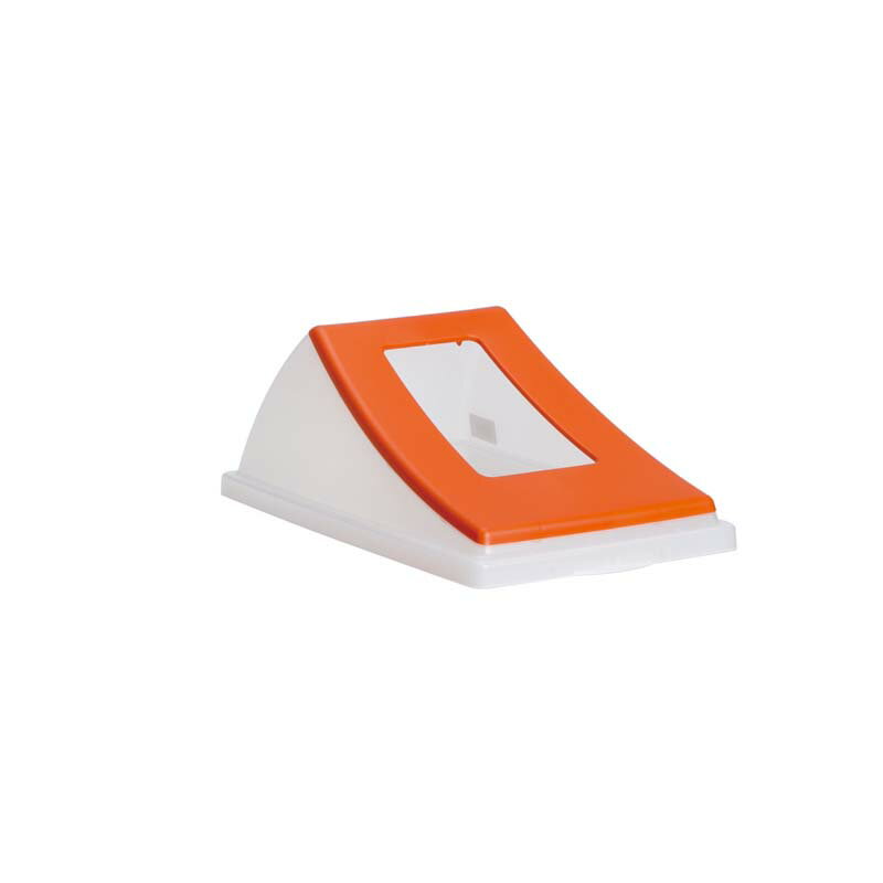 テラモト エコン ダストボックス #45 半透明 (蓋) 一般ゴミ用 オープン レッド