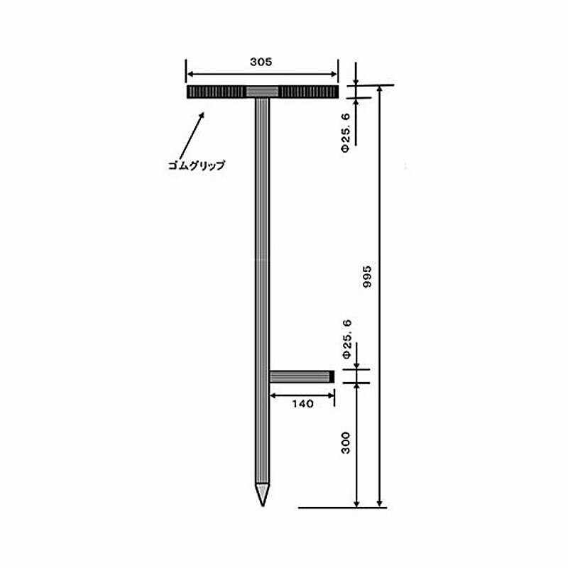 【農作業用品-穴掘り・根切り】ミツル 土壌用下穴開け器 ST-20 ＜大型・重量商品＞＜個人宅配送不可＞