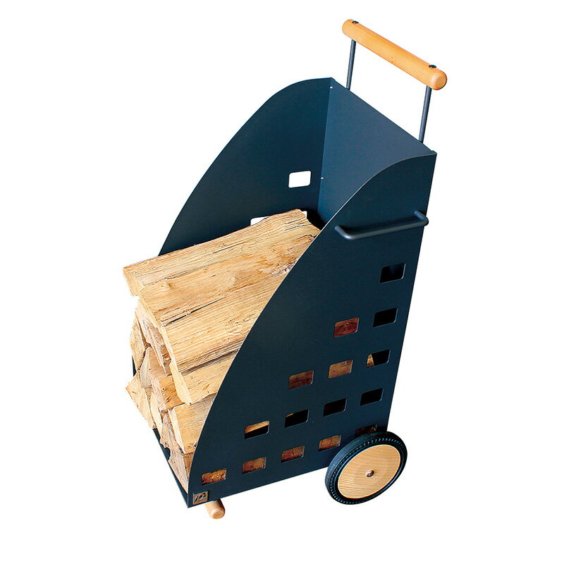 ダッチウエスト モダンウッドカート DN10080 ログラック ログキャリ— 薪ストッカー 薪ラック 収納 運搬