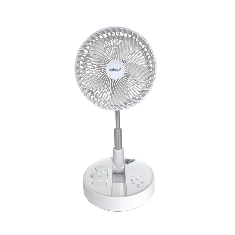 メテックス EXELUXコードレス静音サーキュレーター8インチ(20cm)ホワイト 扇風機 持ち運び 充電式 コン..