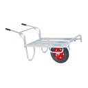 ハラックス コン助 アルミ製 平形1輪車 ストッパー伸縮タイプ CN-45DN ノーパンクタイヤ(4)