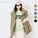 【OUTLET SALE】ベスト《ファイバーダウンオーバーベスト 全6色》 レディース ライトアウター ダウンベスト ファイバーダウン エコダウン フェイクダウ...