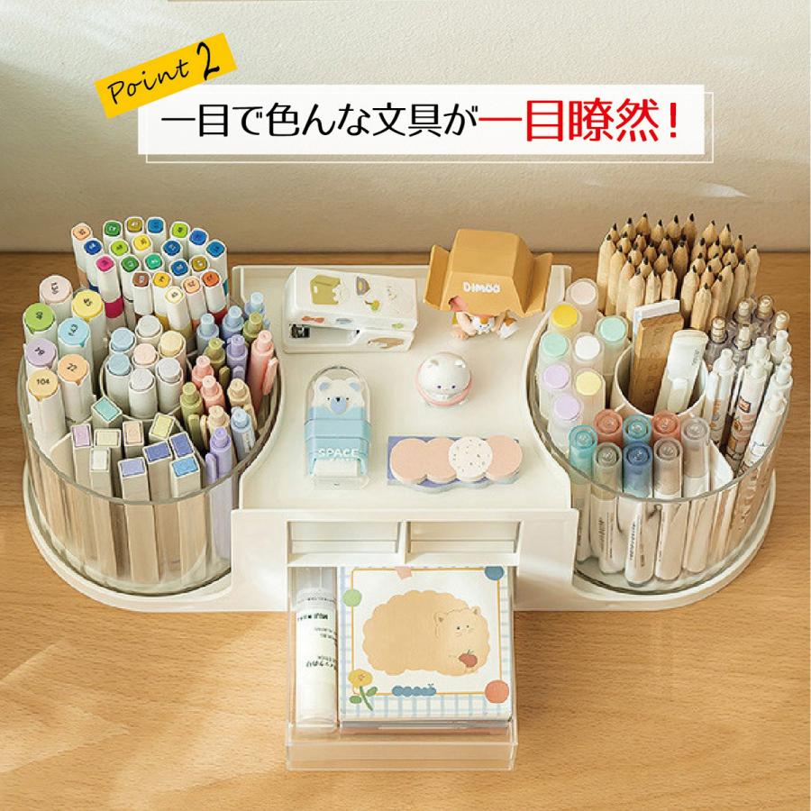 卓上収納ボックス 卓上整理 ペン立て デスク周り 小物収納 文房具収納 引き出し 便利 化粧品収納 メイクボックス 大容量 省スペース