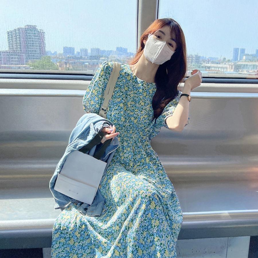 花柄 ロングワンピース レディース 春夏 大人 20代 30代 40代 可愛い お洒落 体型カバー シンプル カジュアル おしゃれ 着回し 母の日 プレゼント ギフト 送料無料