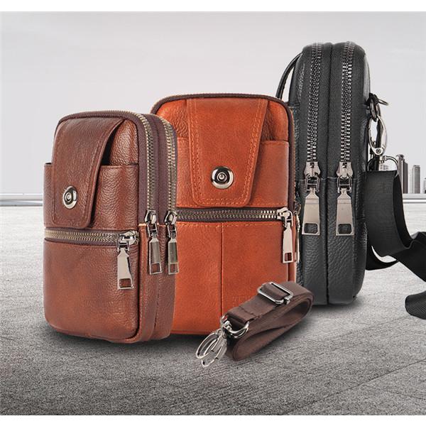 スマホバック ウエストバック メンズ 牛革 ベルトポーチ ショルダーポーチ 多機能 大容量 コンパクト ..