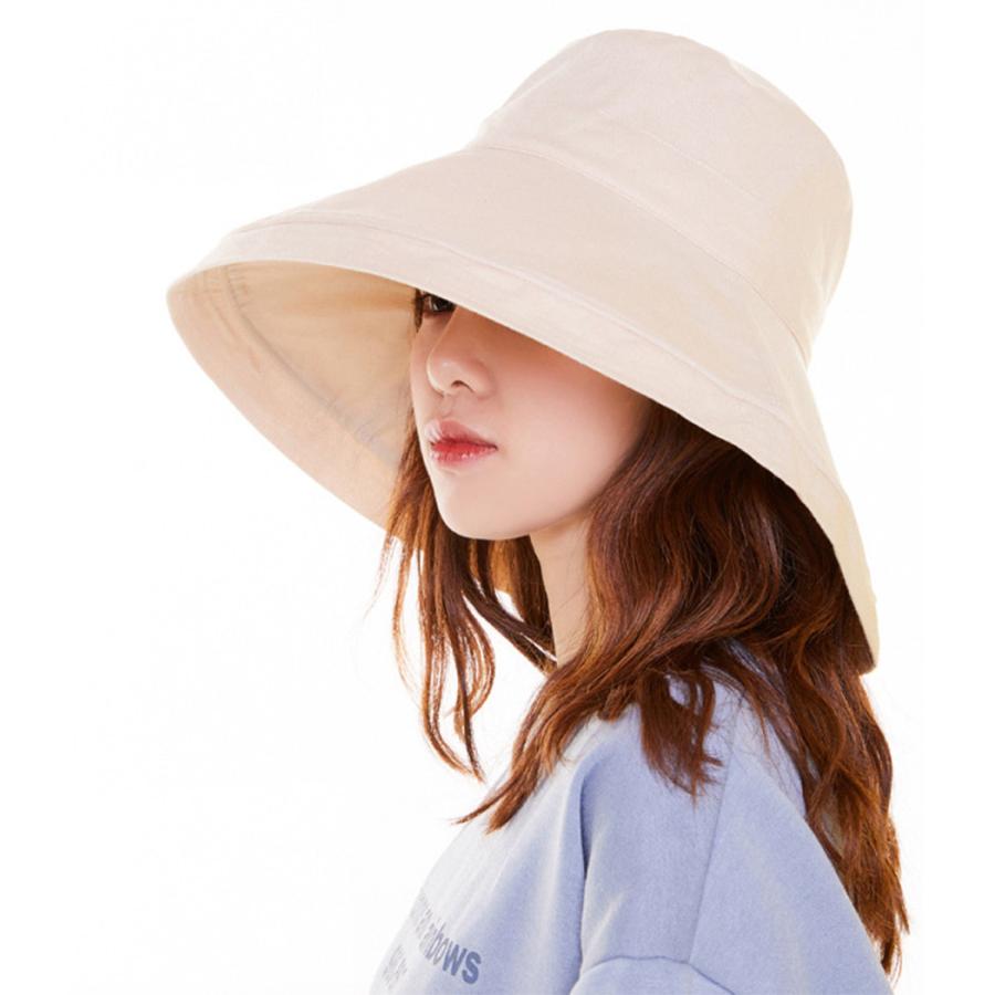 バケットハット レディース つば広 春 夏 通気性 日よけ 日除けハット 紫外線対策 UVカット 日焼け防止 黒 UPF50+