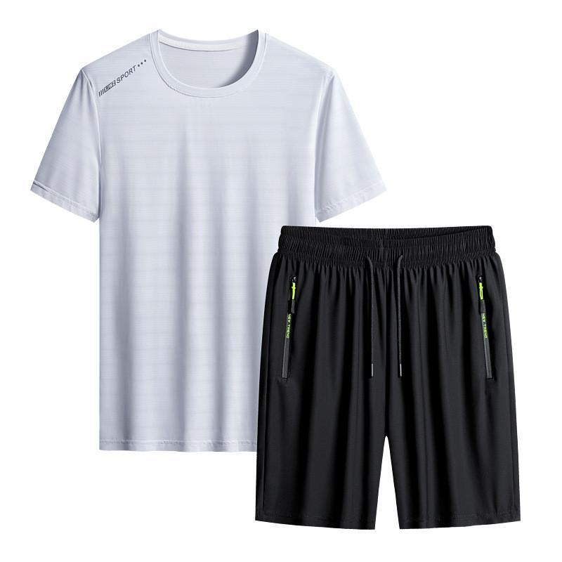 セットアップ メンズ 上下 ジャージ 冷感素材 半袖Tシャツ ハーフパンツ 接触冷感 ...