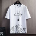 tシャツ メンズファッション クルーネック 上着 半袖Tシャツ カジュアル おしゃれ ゆったり 大きいサイズ 無地