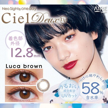ネオサイトワンデー シエル デュウUV 30枚入り ×2箱セット アイレ カラコン カラーコンタクト 1day ワンデー 1日使い捨て 度あり ナチュラル カラーコンタクトレンズ 送料無料 14.2 小松菜奈