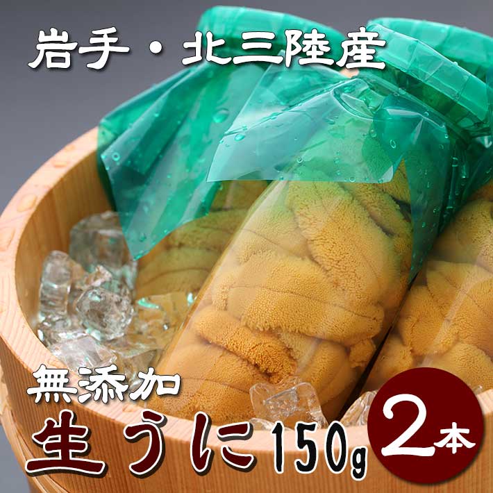 【水揚げ次第発送】岩手県産 生うに 牛乳瓶入り150g "2本" 【お中元 御中元 三陸 北三陸 冷蔵 お取り寄せ グルメ 無添加 うに 雲丹 ウニ 瓶詰 め 国産 ムラサキウニ 紫うに 海鮮 父の日】