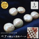 高品質 淡水パール ビーズ コイン バロック 約12mm 5ペア(10個)高品質 パーツ ハンドメイド