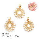 【在庫限り】207. チャーム パールサークル 1個 ゴールド ハンドメイド ハンドメイドパーツ 素材 材料 アクセサリーパーツ アクセサリー パーツ パールチ...