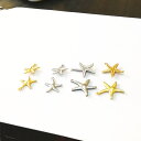 ステンレス製 金属アレルギー対応チャーム【1】【2】ヒトデ(新) 1個売り (約17.5×15mm)◆メタルチャーム 変色しにくい