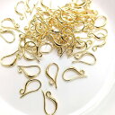 真空蒸着メッキ(K18 K14) 銅製 U字型 フックピアス 約17mm 【103】【ペア売り】